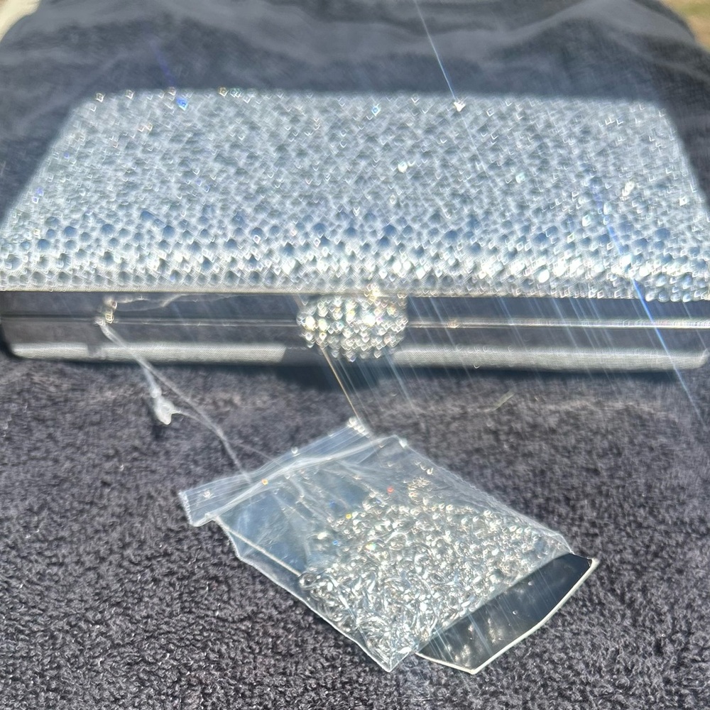 Sparkling Silver Clutch
